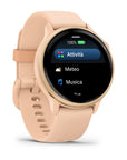 Garmin Vívoactive 6 Metallic Pink Dawn Con Cinturino Pink Dawn