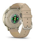 Garmin Venu4 Lunar Gold Con Cinturino In Silicone Bone E Cinturino In Pelle Light Sand 41Mm