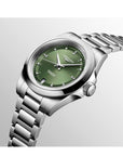 Longines Orologio Conquest Automatico 34 mm Quadrante Verde e Diamanti