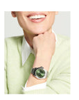 Longines Orologio Conquest Automatico 34 mm Quadrante Verde e Diamanti