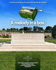 Music box con melodia Last Post per il Cimitero Canadese di Ortona. Ed. limitata