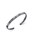 Maria Cristina Sterling Bracciale Unisex Argento Nero Martellato