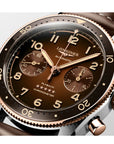 Longines Spirit Flyback Acciaio Oro Cinturino In Pelle
