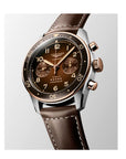 Longines Spirit Flyback Acciaio Oro Cinturino In Pelle