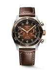 Longines Spirit Flyback Acciaio Oro Cinturino In Pelle