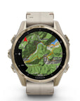 Garmin Fenix 8 - 43 mm, Amoled, Sapphire, Titanio, Soft Gold & Limestone (Pelle)