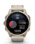 Garmin Fenix 8 - 43 mm, Amoled, Sapphire, Titanio, Soft Gold & Limestone (Pelle)