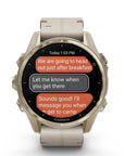 Garmin Fenix 8 - 43 mm, Amoled, Sapphire, Titanio, Soft Gold & Limestone (Pelle)