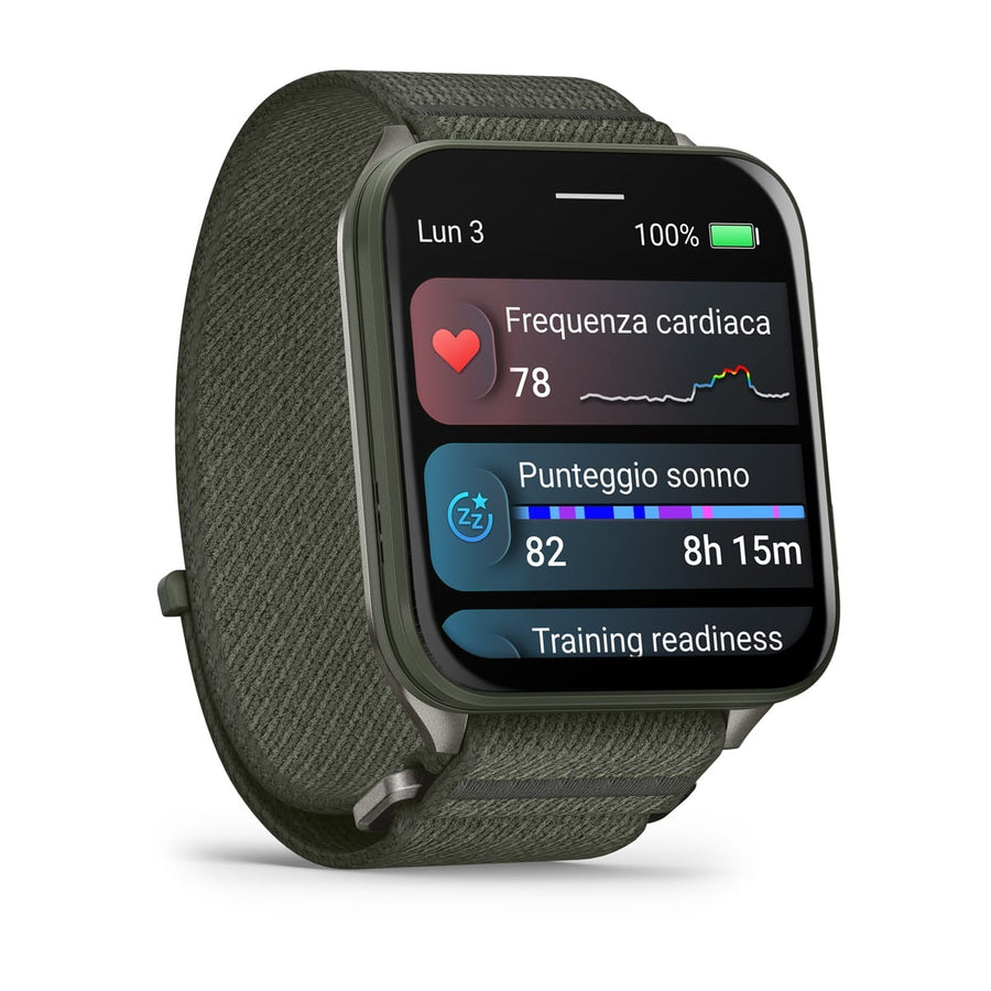 Garmin Venu X1, Gps, Moss Con
Fondello In Titanio, Cinturino In Nylon ComfortFit Moss