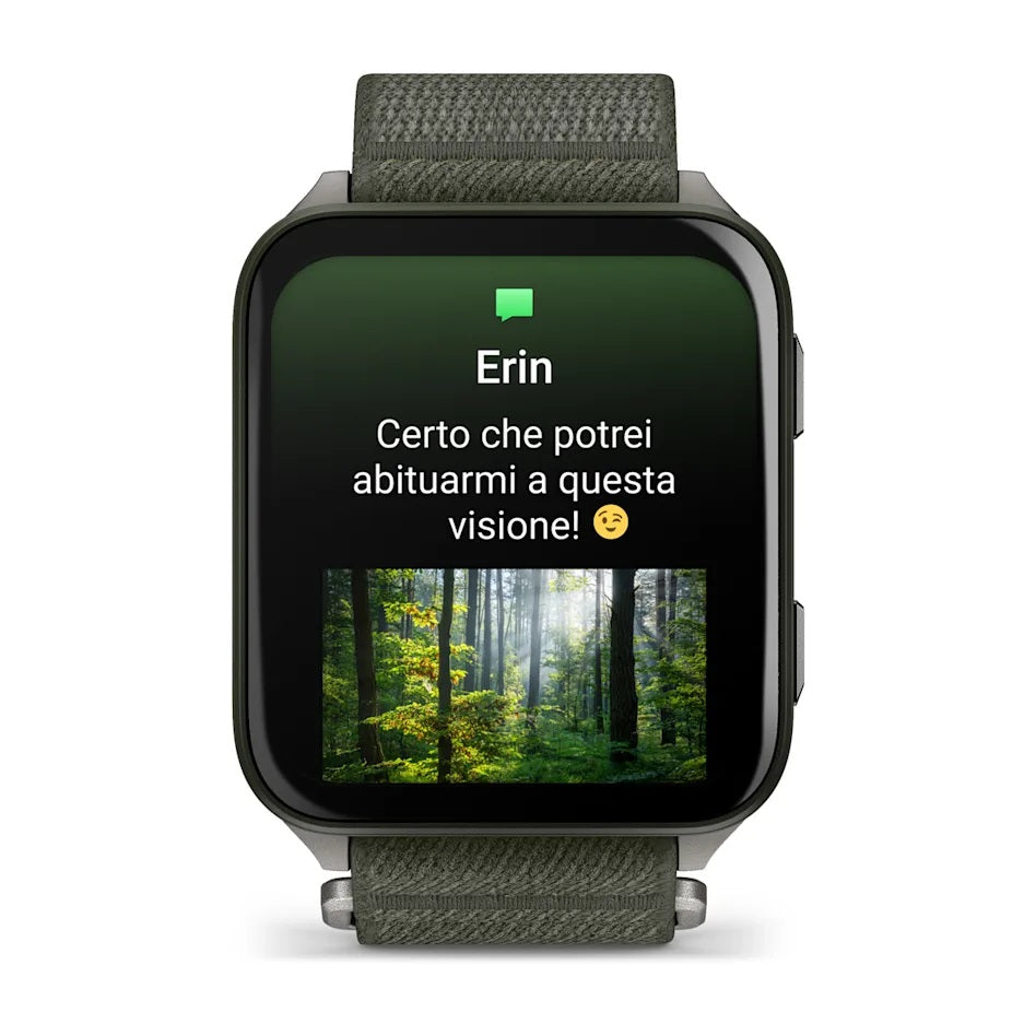 Garmin Venu X1, Gps, Moss Con
Fondello In Titanio, Cinturino In Nylon ComfortFit Moss