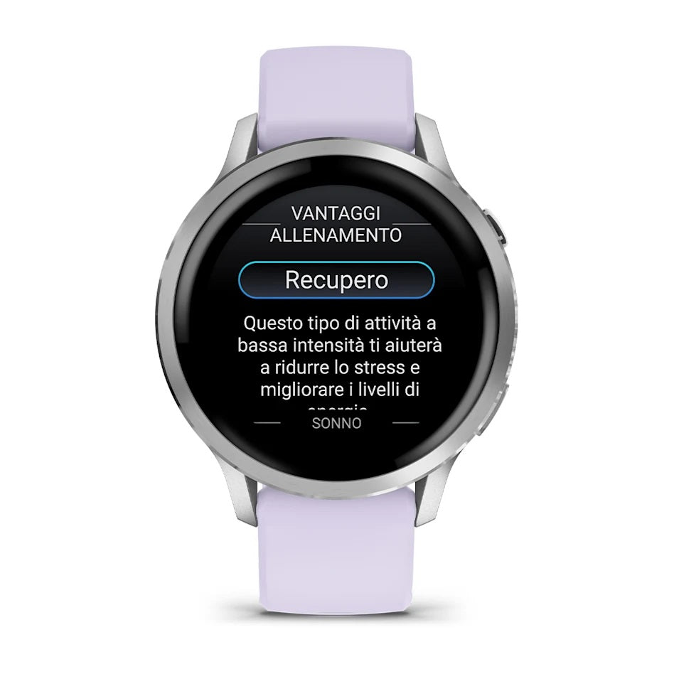 Garmin Venu4 Silver Con Cinturino In Silicone Periwinkle 41Mm