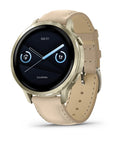 Garmin Venu4 Lunar Gold Con Cinturino In Silicone Bone E Cinturino In Pelle Light Sand 41Mm