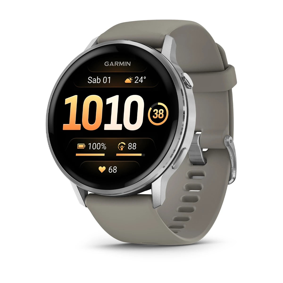 Garmin Venu4 Silver Con Cinturino In Silicone Silver Gray 45Mm