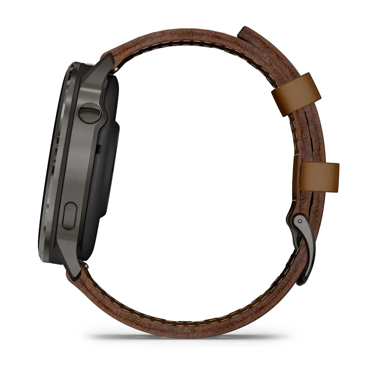Garmin Venu4 Slate Con Cinturino In Silicone Black E Cinturino In Pelle Brown 45Mm