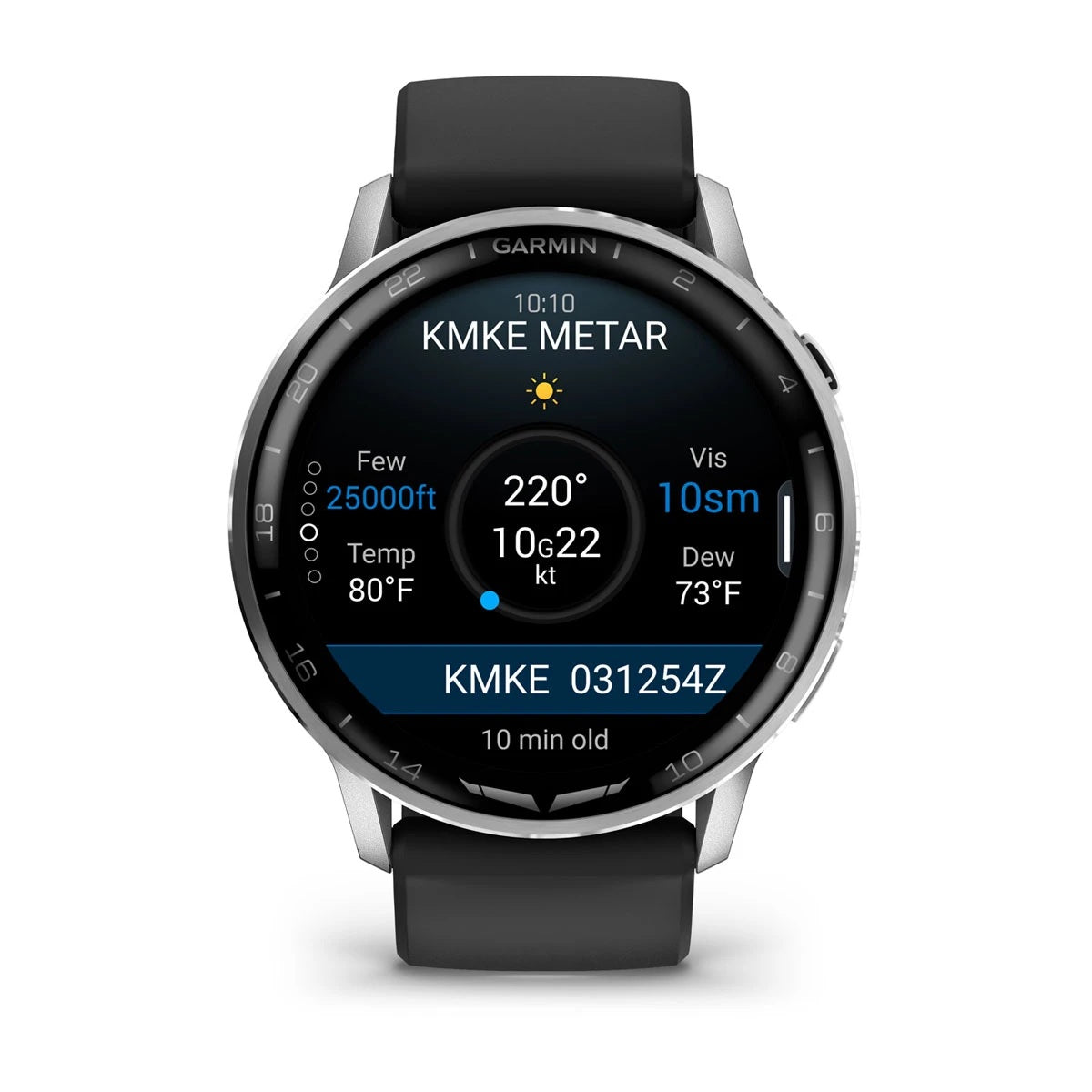 Garmin D2 Air X15 Silver Con Cinturino In Silicone Nero