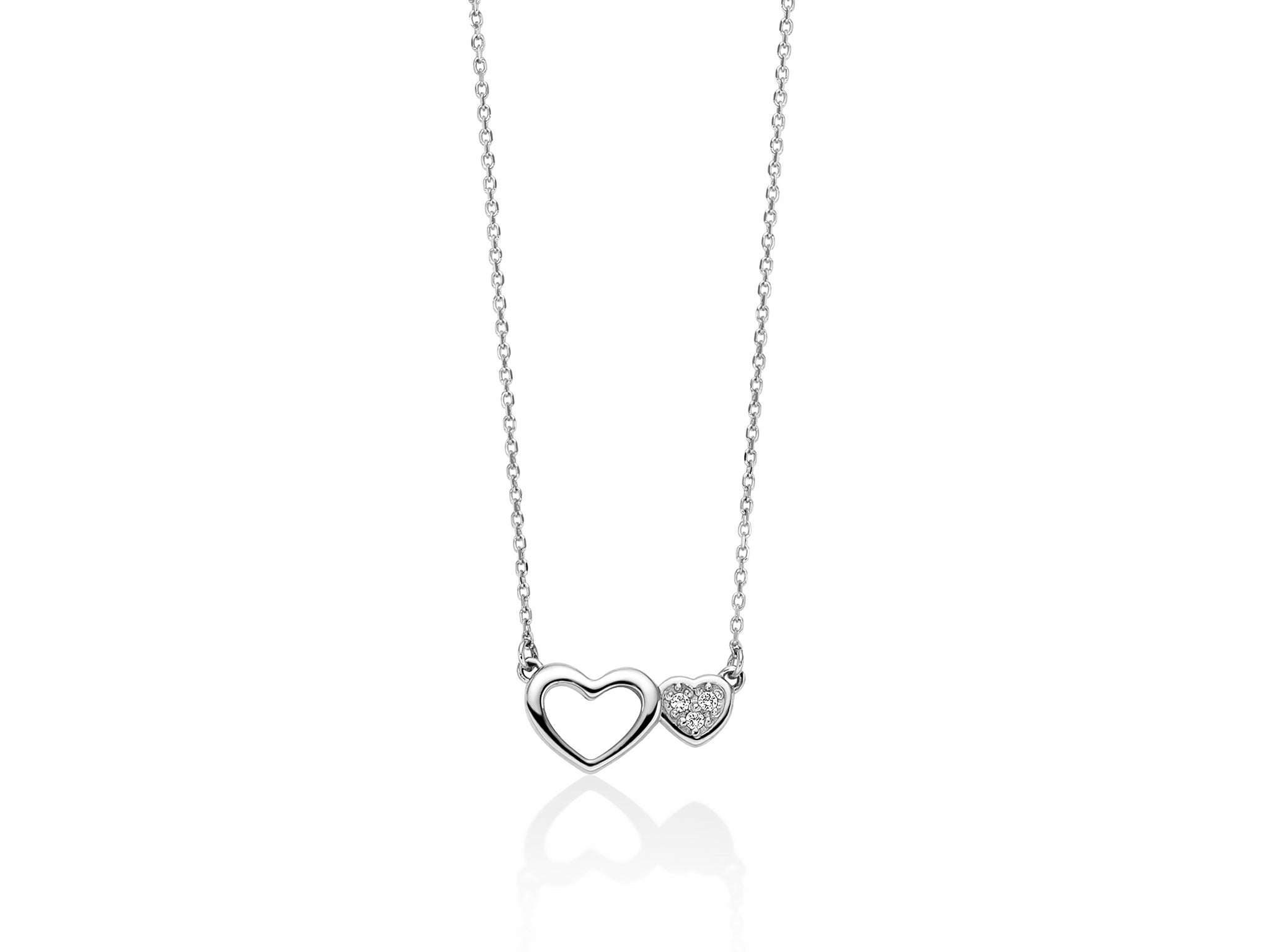 Miluna Collana In Oro Bianco 375/1000 E Diamanti Naturali