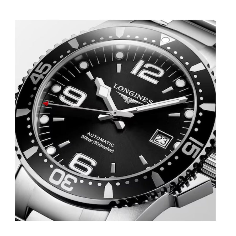 Longines Hydroconquest Orologio Uomo 41 mm Ghiera Nera Acciaio