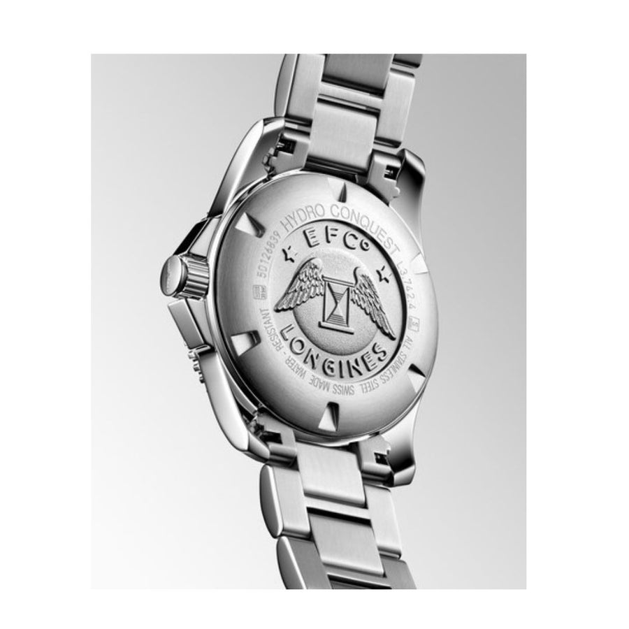 Longines Hydroconquest Orologio Uomo 41 mm Ghiera Nera Acciaio