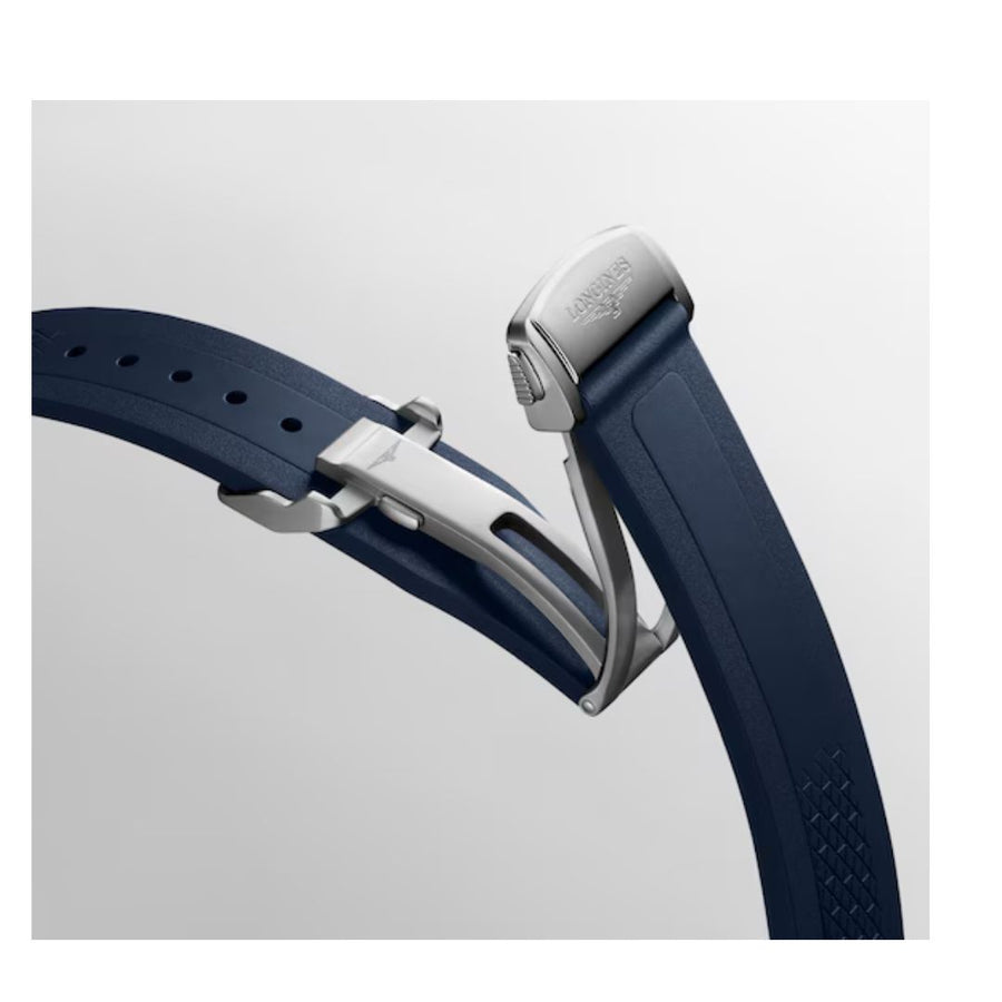 Longines Conquest 41 Mm Cinturino Caucciù Blue