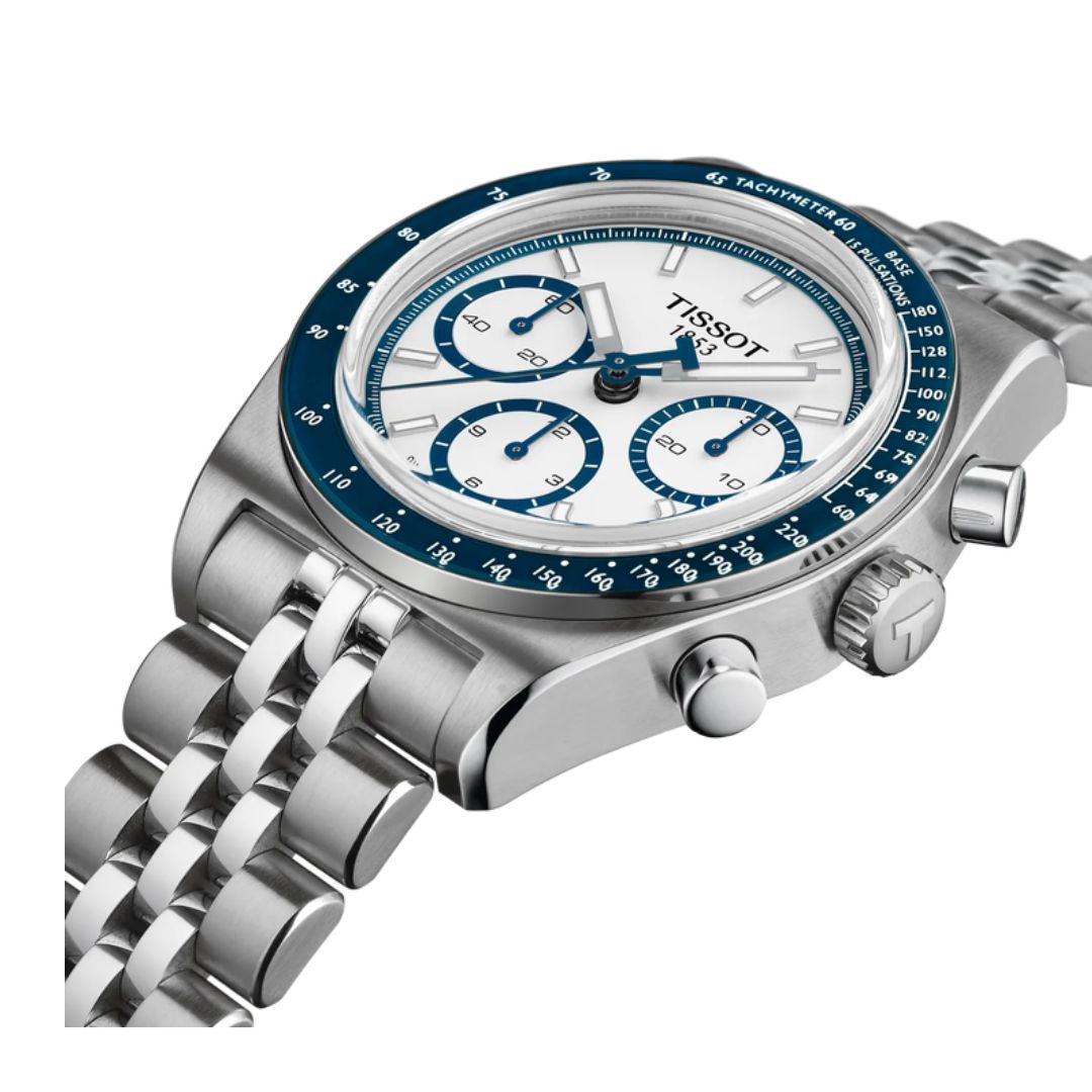 Tissot Prs 516 Automatic Cronograph Quadrante Bianco e Blu