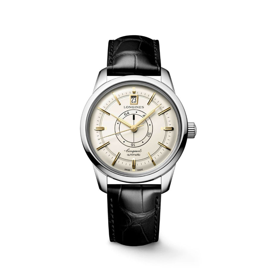 Longines Conquest Automatico Silvered Opaline 12 Index