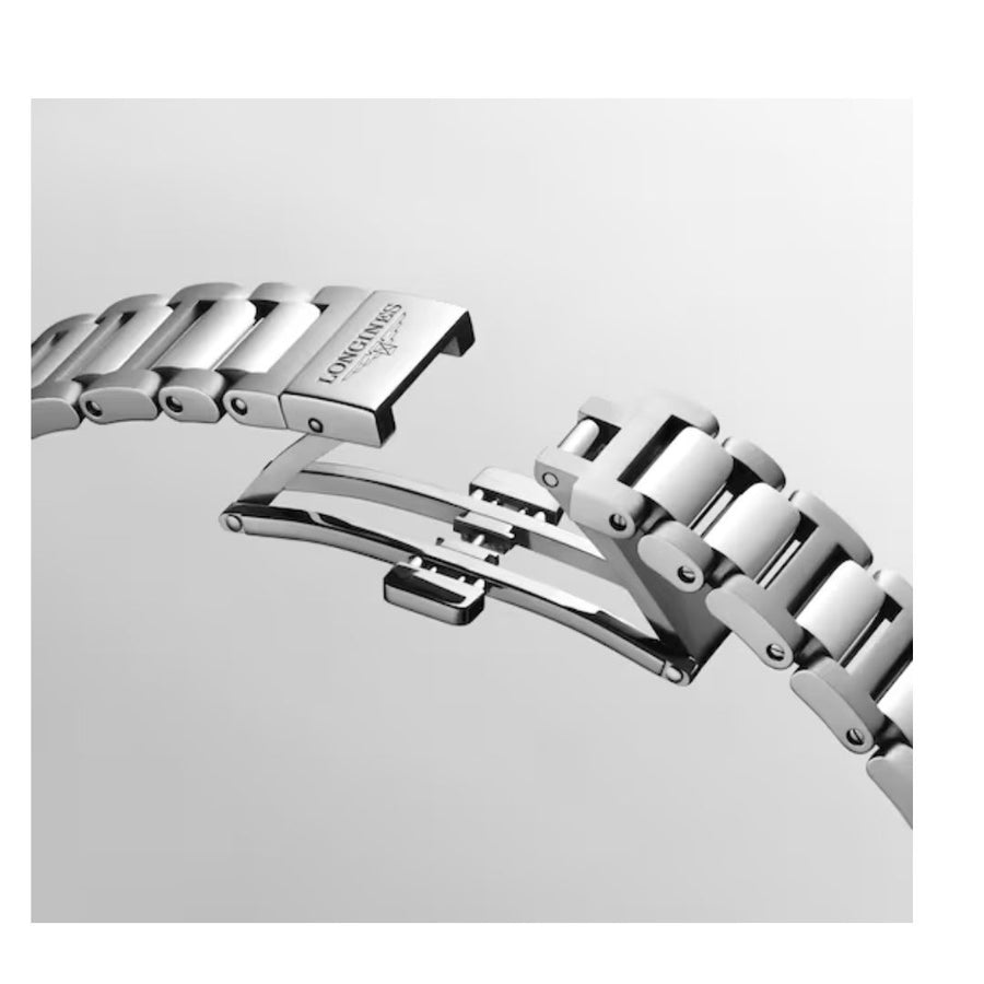 Longines Orologio Conquest Automatico 30 Mm, Quadrante Argento Indici Rosa