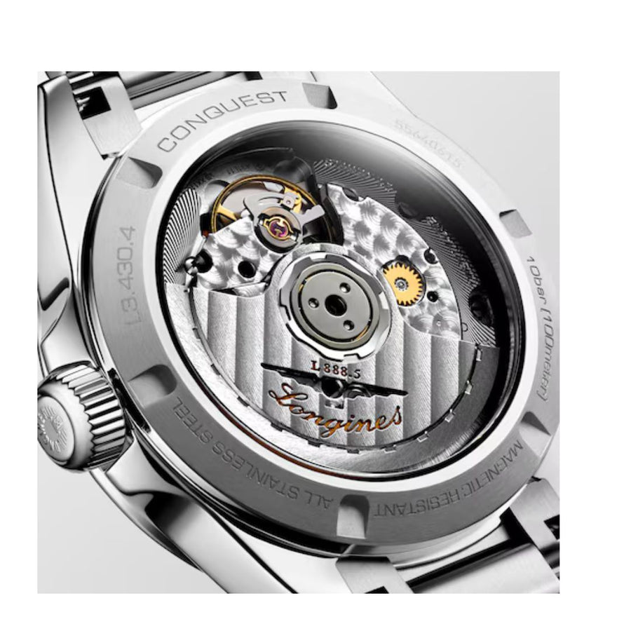 Longines Orologio Conquest Automatico 34 mm Quadrante Azzurro