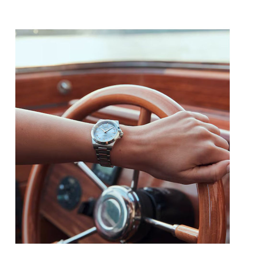 Longines Orologio Conquest Automatico 34 mm Quadrante Azzurro