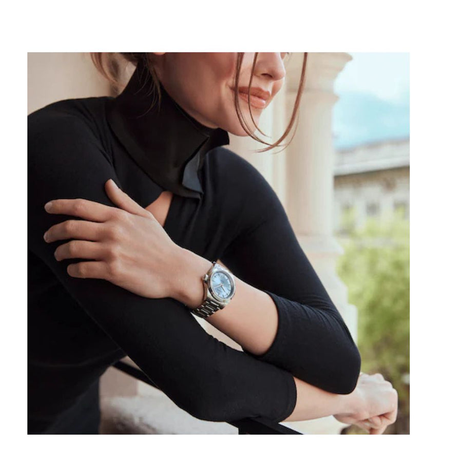 Longines Orologio Conquest Automatico 34 mm Quadrante Azzurro