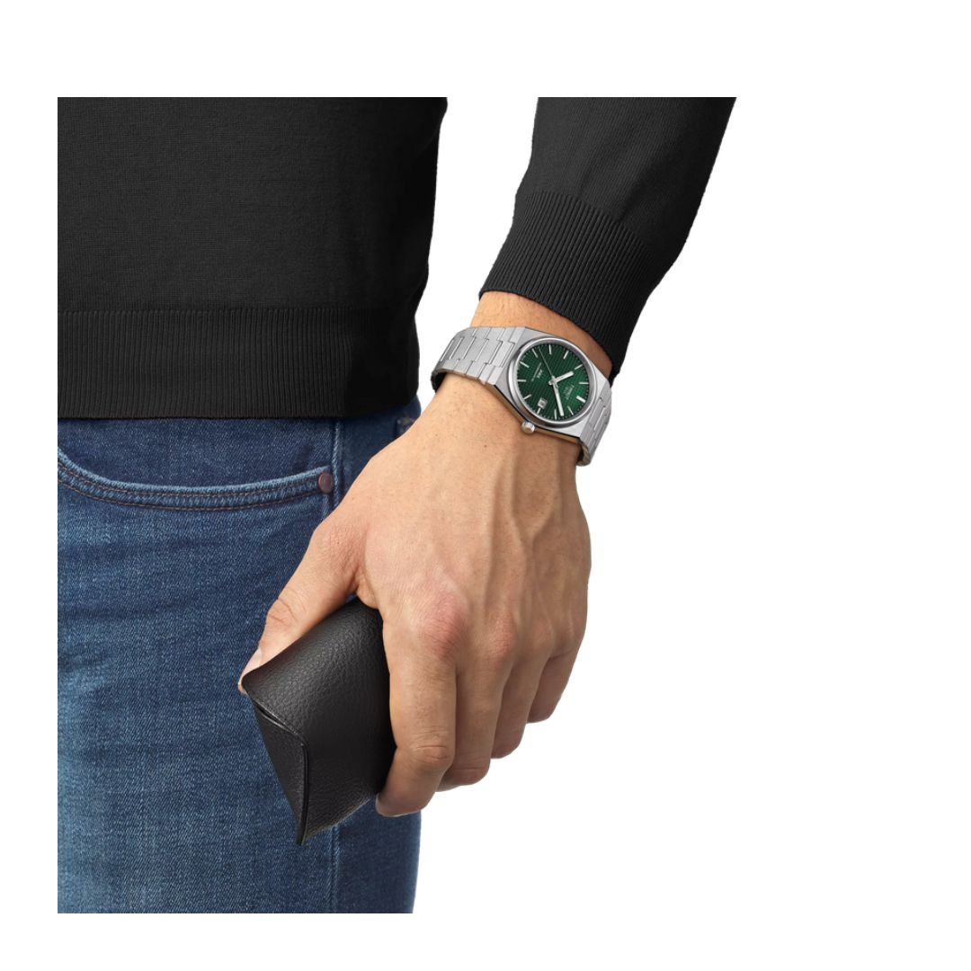 Tissot Prx Automatico In Acciaio 40 Mm Quadrante Verde Powermatic 80