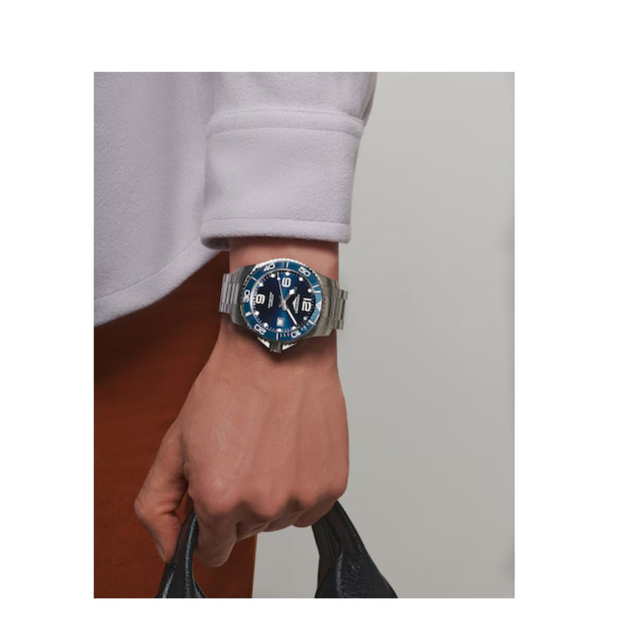 Longines Hydroconquest Orologio Uomo 43 Mm Quadrante Blu