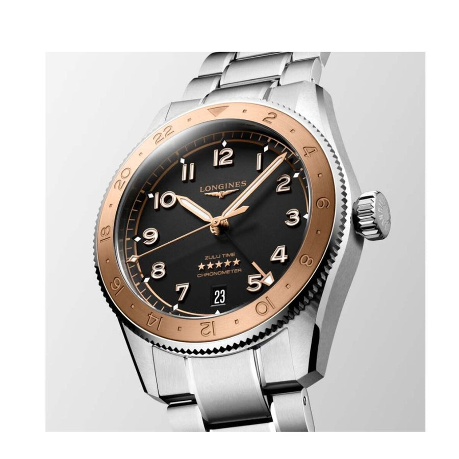 Longines Spirit Zulu 1925 39 mm Acciaio Ghiera Rosa