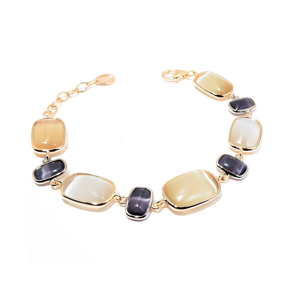 Madì Bracciale In Golden Rose Con Quarzi Idrotermali
