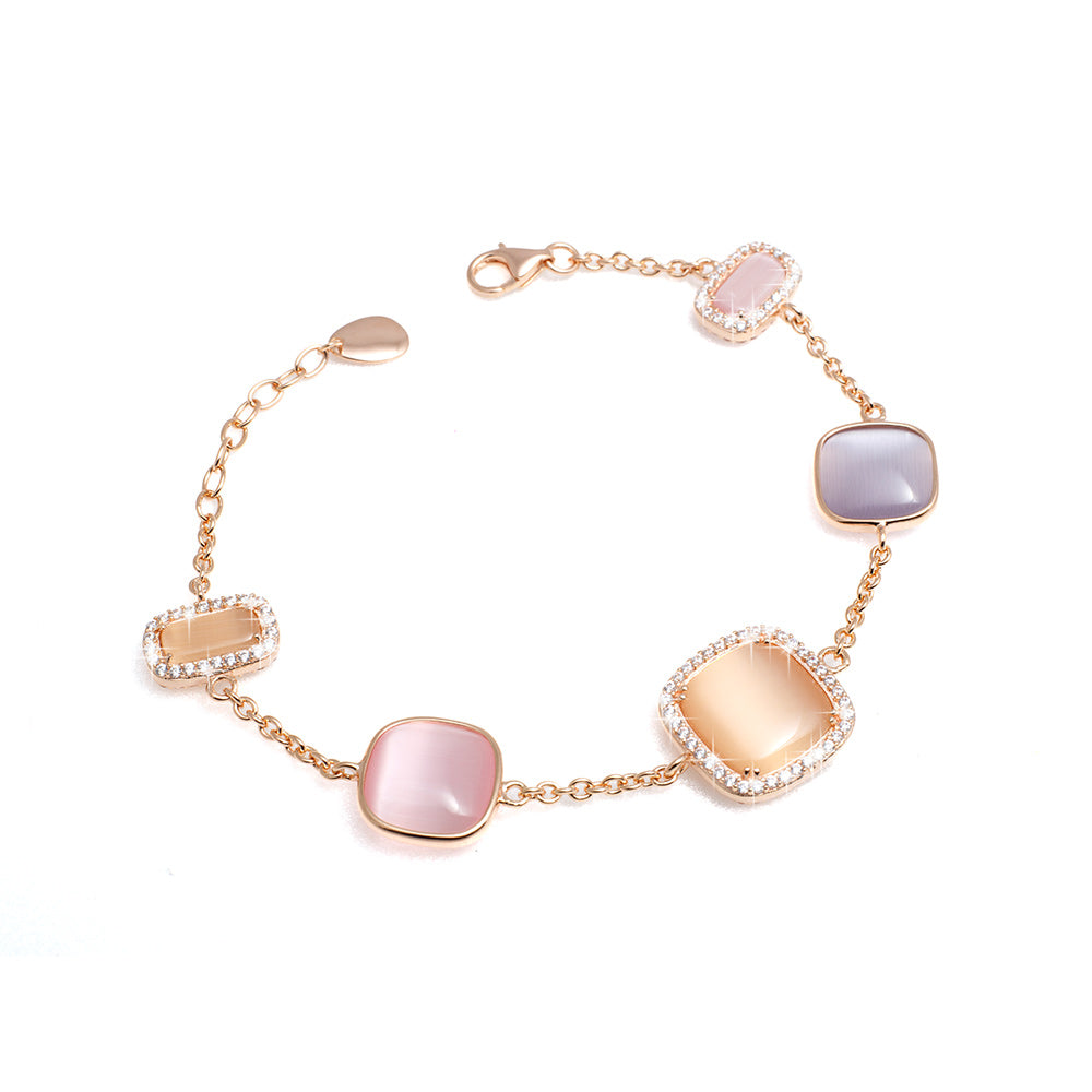 Madì Bracciale In Golden Rose Con Quarzi Idrotermali