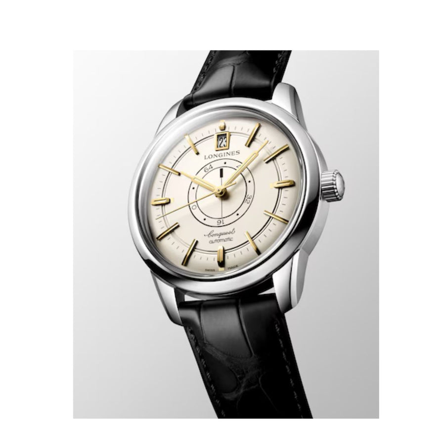 Longines Conquest Automatico Silvered Opaline 12 Index
