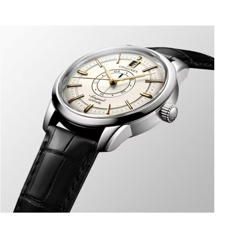 Longines Conquest Automatico Silvered Opaline 12 Index