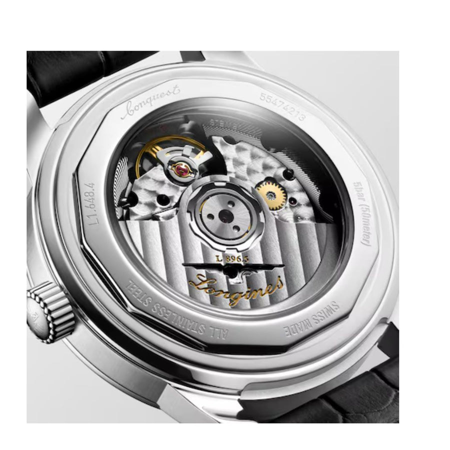 Longines Conquest Automatico Silvered Opaline 12 Index