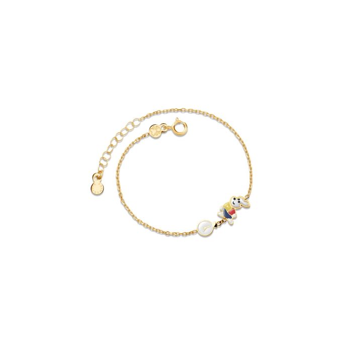 Le Bebe Bracciale Bianconiglio E Orologio In Oro Giallo