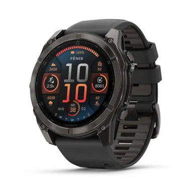 Garmin Fenix 8 - 51 Mm, Amoled, Sapphire, Carbon Grey DLC  Cinturino Silicone Black/Pebble Grey