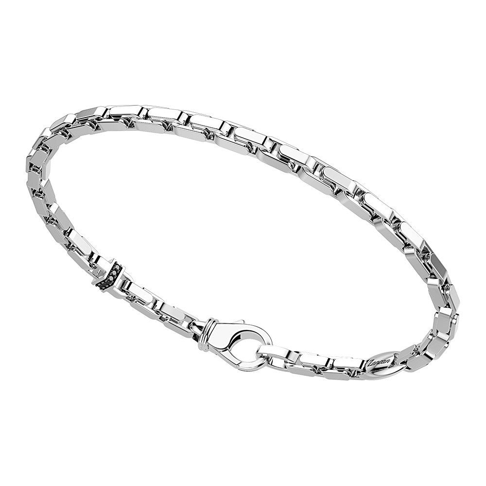 Zancan Bracciale Con Maglia Veneziana E Pietre Nere