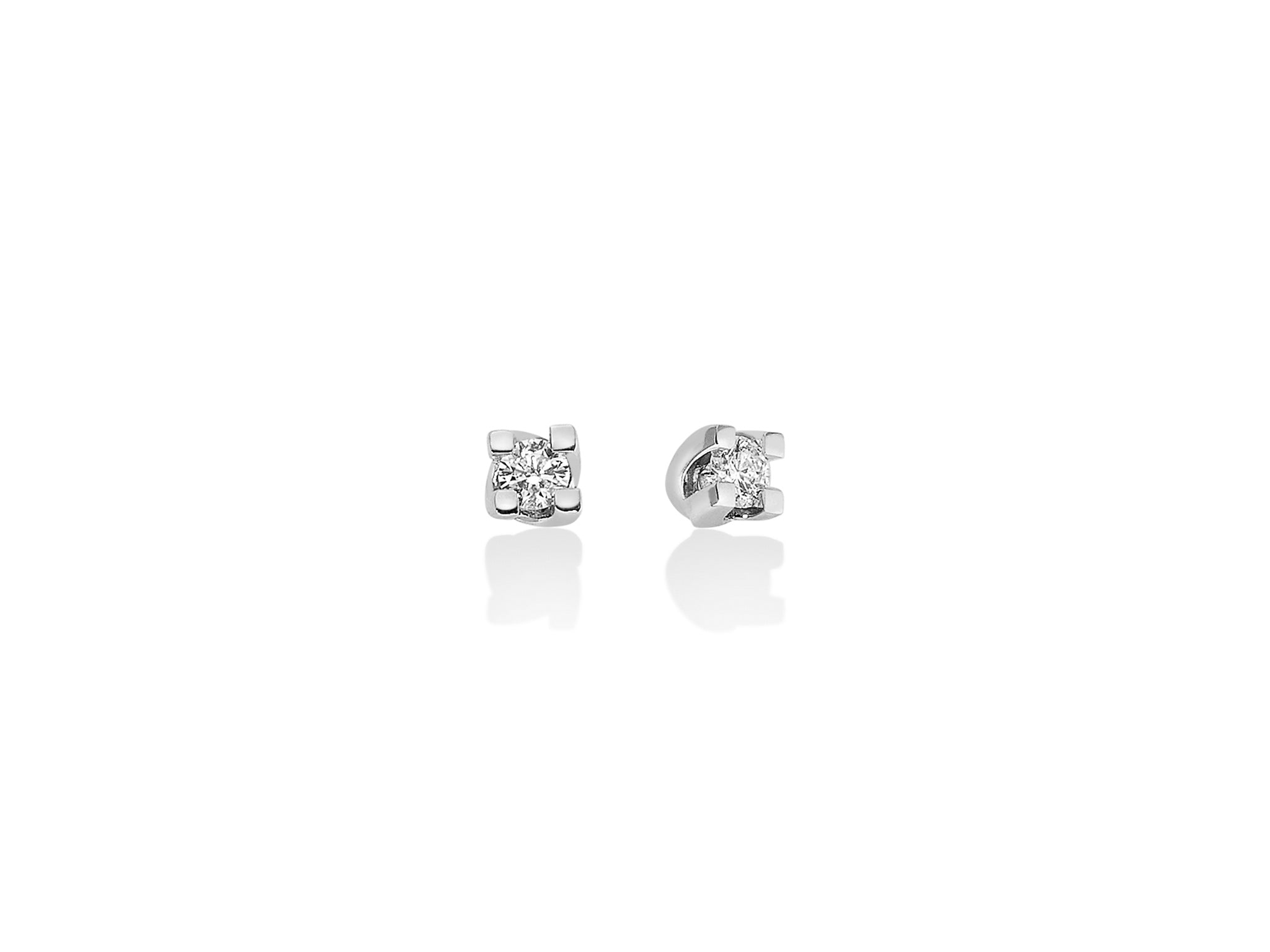 Miluna Orecchini In Oro Bianco 18 Kt Con Diamanti Naturali