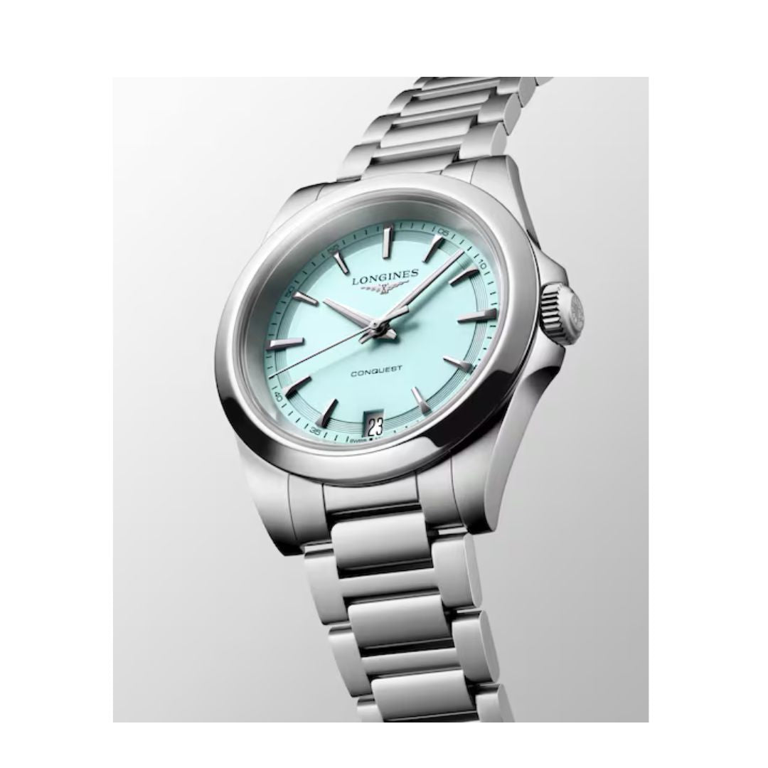 Longines Conquest 34 Mm Quarzo Light Blue