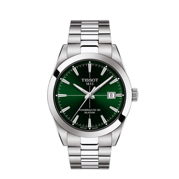 Tissot Gentleman Powermatic 80 Silicium In Acciaio Quadrante Verde