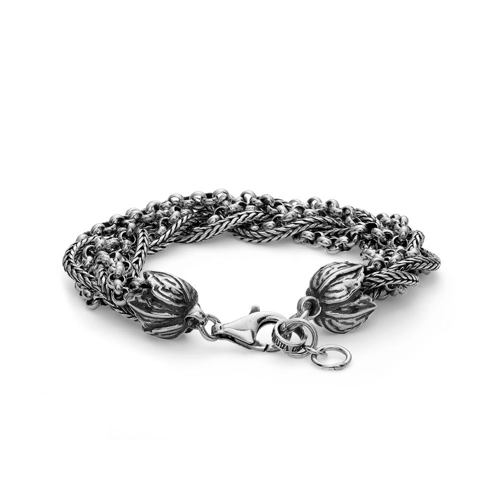 Maria Cristina Sterling Bracciale Uomo In Argento Brunito