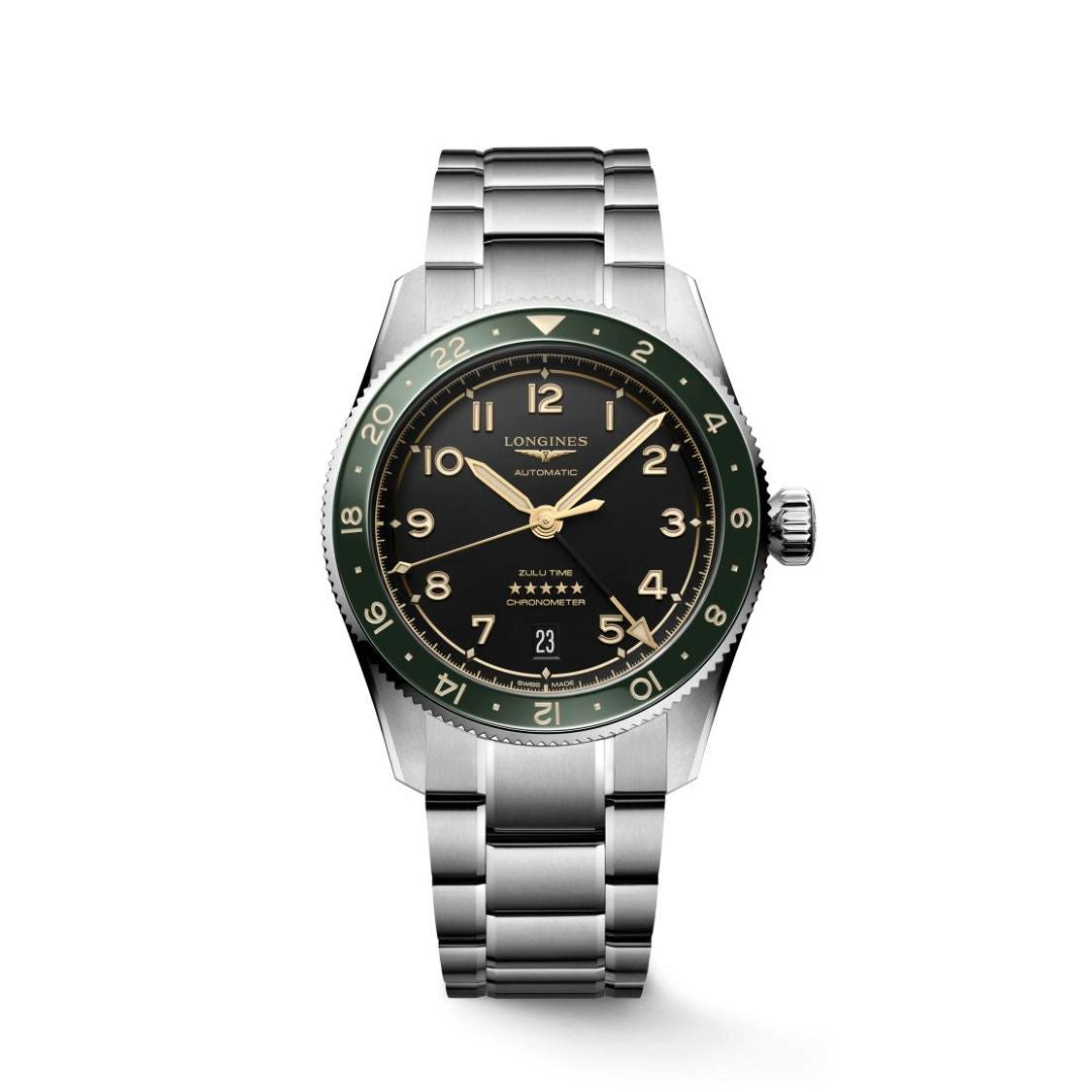 Longines Spirit Zulu Time 39 Mm Ghiera Verde