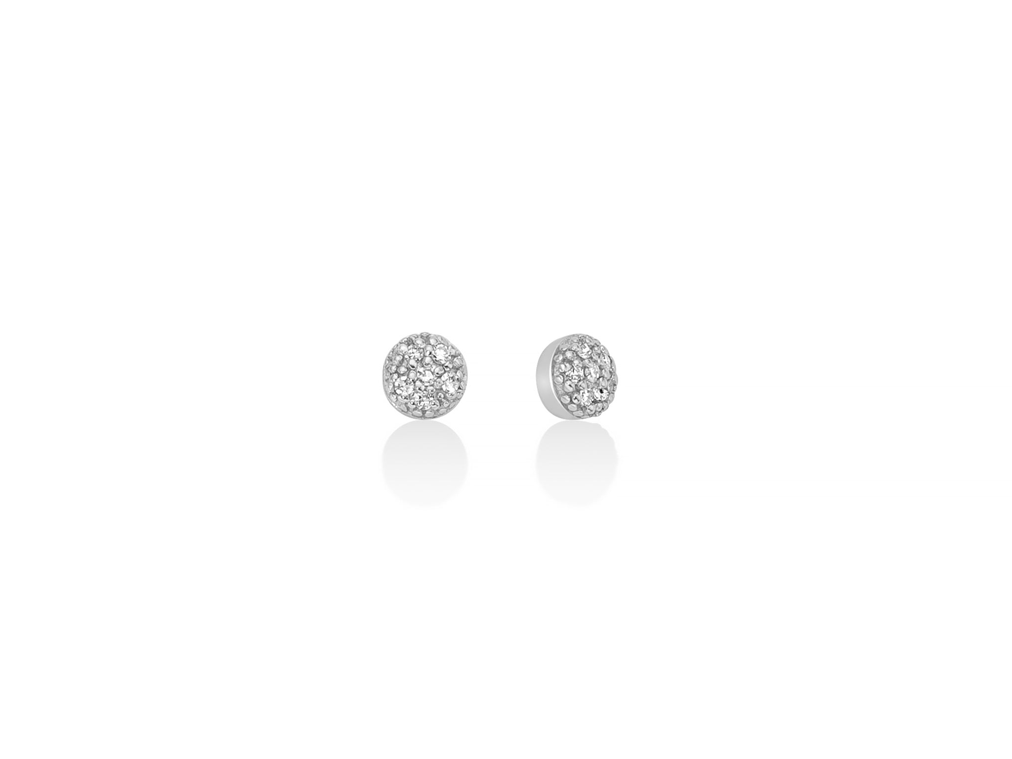 Miluna Orecchini In Oro Bianco 375/1000 E Diamanti Naturali
