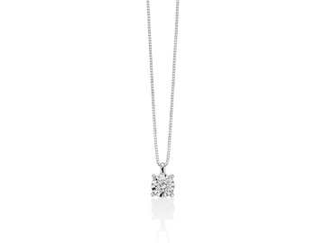 Miluna Collana In Oro Bianco 750/1000 E Diamanti Naturali