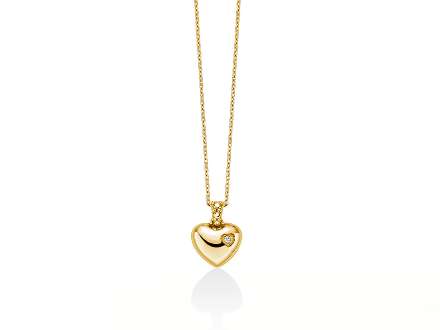 Miluna Collana In Oro Giallo 375/1000 E Diamante Naturale