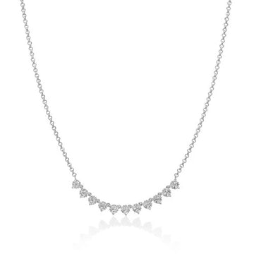 Miluna Collezione Unica Neve Collana In Argento 925/1000  E Topazi Bianchi