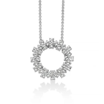 Miluna Collezione Unica Neve Collana In Argento 925/1000  E Topazi Bianchi